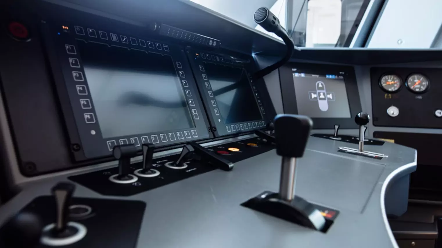 Das Cockpit des Fahrzeugführers in der S-Bahn Rhein-Ruhr